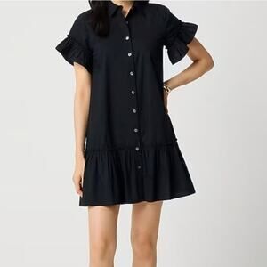 j crew ruffle front mini dress WOMEN'S J. CREW SOFTEST RAYON RUFFLE FRONT MINI DRESS IN BUBBLEGUM FLORAL
